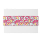 かわいい落書きのかわいいの子供パターン 招待状ベリーバンド (裏面例)