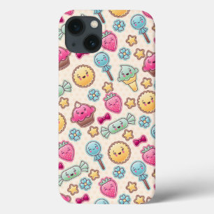 かわいい落書きのかわいいの子供パターン iPhone 13ケース