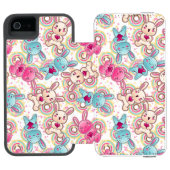 かわいい落書きのかわいいの子供パターン INCIPIO iPhoneウォレットケース (フォリオ Open)