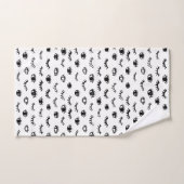 かわいい落書きのまつげパターン バスタオルセット (ハンドタオル)