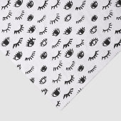 かわいい落書きのまつげパターン 薄葉紙 (詳細)