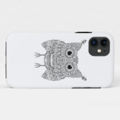かわいい落書きのフクロウ Case-Mate iPhoneケース (裏面(横))