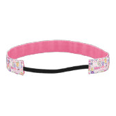 かわいい落書きのマニキュアパターン アスレチックヘッドバンド (裏面)