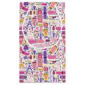 かわいい落書きのマニキュアパターン スモールペーパーバッグ (裏面)