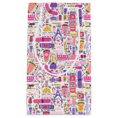 かわいい落書きのマニキュアパターン スモールペーパーバッグ (正面)