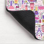 かわいい落書きのマニキュアパターン マウスパッド (コーナー)