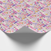 かわいい落書きのマニキュアパターン ラッピングペーパー (角)