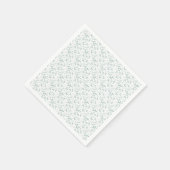 かわいい落書きのミスターアンドミセス　サージグリーン スタンダードカクテルナプキン (角)