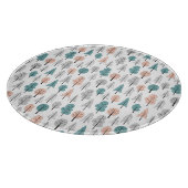 かわいい落書きの森林パターン カッティングボード (角)