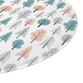 かわいい落書きの森林パターン カッティングボード (角)