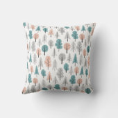 かわいい落書きの森林パターン クッション (裏面)