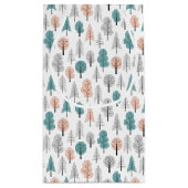 かわいい落書きの森林パターン スモールペーパーバッグ (裏面)