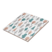 かわいい落書きの森林パターン タイル (側面)