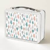 かわいい落書きの森林パターン メタルランチボックス (裏面)