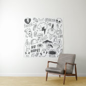 かわいい落書きドール タペストリー (インサイチュ)