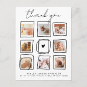 かわいい落書きマルチフォト感謝ベイビーシャワー ポストカード (正面)