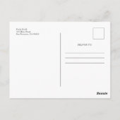 かわいい落書きユニコーンと星の誕生日 ポストカード (裏面)