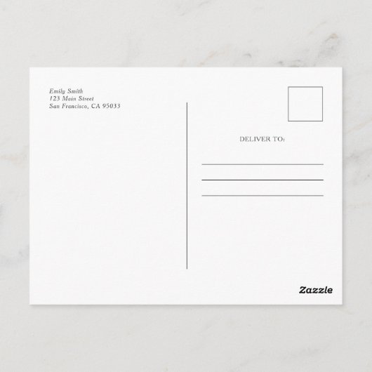 かわいい落書きユニコーンと星の誕生日 ポストカード (裏面)