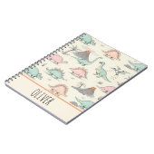 かわいい落書き恐竜のジュラシックランド ノートブック (左側)