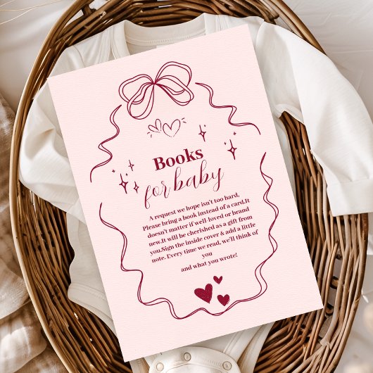 かわいい落書き手描きリボン絵本　ベイビー用 エンクロージャーカード