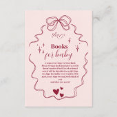 かわいい落書き手描きリボン絵本　ベイビー用 エンクロージャーカード (正面)