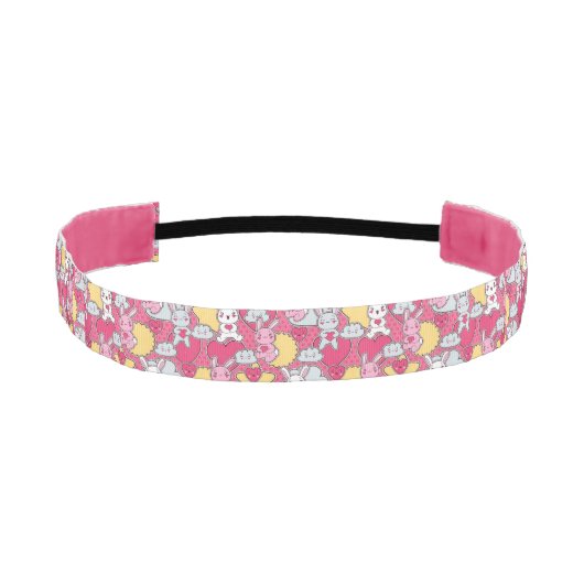 かわいい落書き2のかわいいの子供パターン アスレチックヘッドバンド (正面)