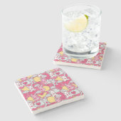 かわいい落書き2のかわいいの子供パターン ストーンコースター (横)