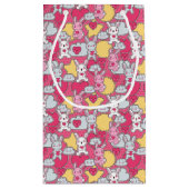 かわいい落書き2のかわいいの子供パターン スモールペーパーバッグ (裏面)