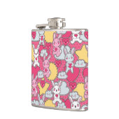 かわいい落書き2のかわいいの子供パターン フラスク (左)