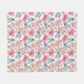 かわいい落書き2のかわいいの子供パターン フリースブランケット (正面(横))