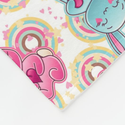 かわいい落書き2のかわいいの子供パターン フリースブランケット (角)