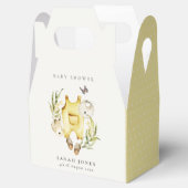 かわいい葉の葉の黄色い服の赤ちゃんシャワー フェイバーボックス (オープン)