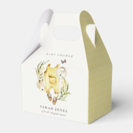 かわいい葉の葉の黄色い服の赤ちゃんシャワー フェイバーボックス