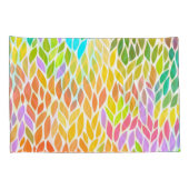 かわいい葉カラフルパターン 枕カバー (裏面-右)