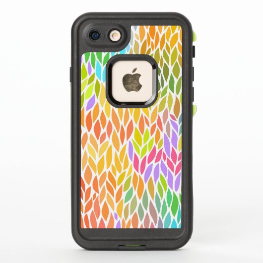 かわいい葉カラフルパターン LifeProof iPhoneケース (裏面)