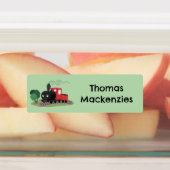 かわいい蒸気機関車の漫画パーソナライズされた ラベル (貼付)