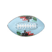 かわいい蒸気機関車マンガイラストレーション アメリカンフットボール (正面)