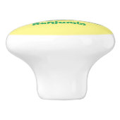 かわいい蒸気機関車マンガイラストレーション セラミックノブ (側面)