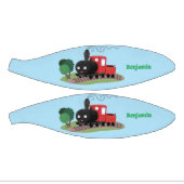 かわいい蒸気機関車マンガイラストレーション ミニバスケットボール (パネル)