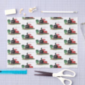 かわいい蒸気機関車マンガイラストレーション 薄葉紙 (クラフト)