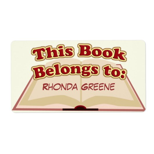 かわいい蔵書票 ラベル (正面)