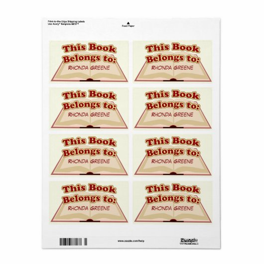 かわいい蔵書票 ラベル (フルシート)