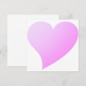 かわいい薄紫ピンクのビッグハートミニマルモダンスト (正面/裏面)