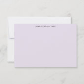 かわいい薄紫ブルーグリーンフローラ水彩 出欠カード (裏面)