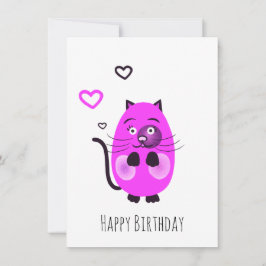 かわいい薄紫猫 シーズンカード