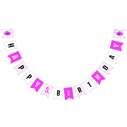 かわいい薄紫猫 バンティングフラッグ (全)