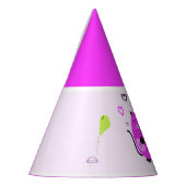 かわいい薄紫猫 パーティーハット (左)