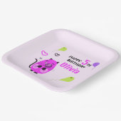 かわいい薄紫猫 ペーパープレート (傾斜あり)