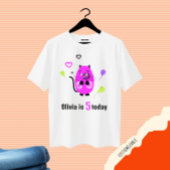 かわいい薄紫猫 Tシャツ