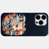 かわいい虎と花紙切り出し Case-Mate iPhoneケース (裏面 (横))